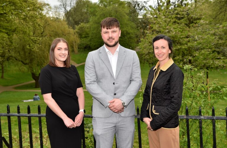 Vicky Beaumont, Matthew Mainds and Hannah Hughes of Harrison Drury