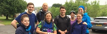 The team at Harrison-Drurys Kendal Office after the Yorkshire Three Peaks challenge
